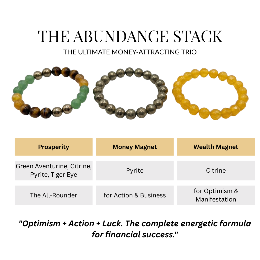 Divine Sansar-The Abundance Trio Wealth Career Bracelet-Prosperity-Money Magnet-Wealth Magnet
