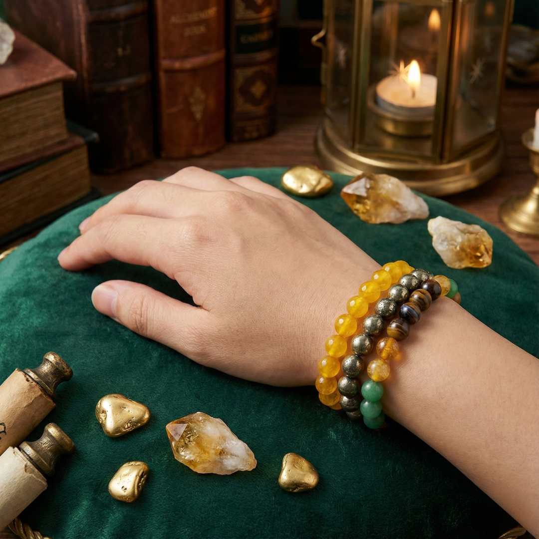 Divine Sansar-The Abundance Trio Wealth Career Bracelet-Prosperity-Money Magnet-Wealth Magnet