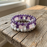 Divine Sansar-The Serenity Stack Peace Sleep Health Bracelet-Mental Peace-Soothing-VioletMuse