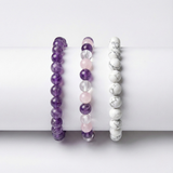 Divine Sansar-The Serenity Stack Peace Sleep Health Bracelet-Mental Peace-Soothing-VioletMuse