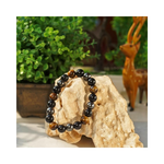 Divine Sansar-TripleProtection-TigerEye-Obsidian-Hematite-A Bracelet designed to bring protection, grounding, positivity, and balance into your daily life.