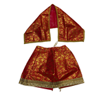 Divine Sansar-Tulsi Vastra-Red and Gelden cloth for Adorning Tulsi ji