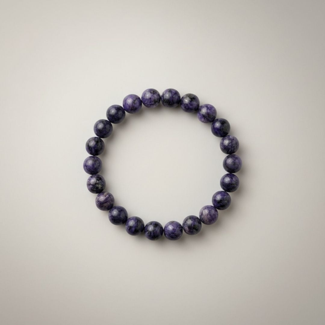 Divine Sansar-Wisdom Bracelet- Lapis Lazuli-purple colour round shape lapis lazuli bracelet