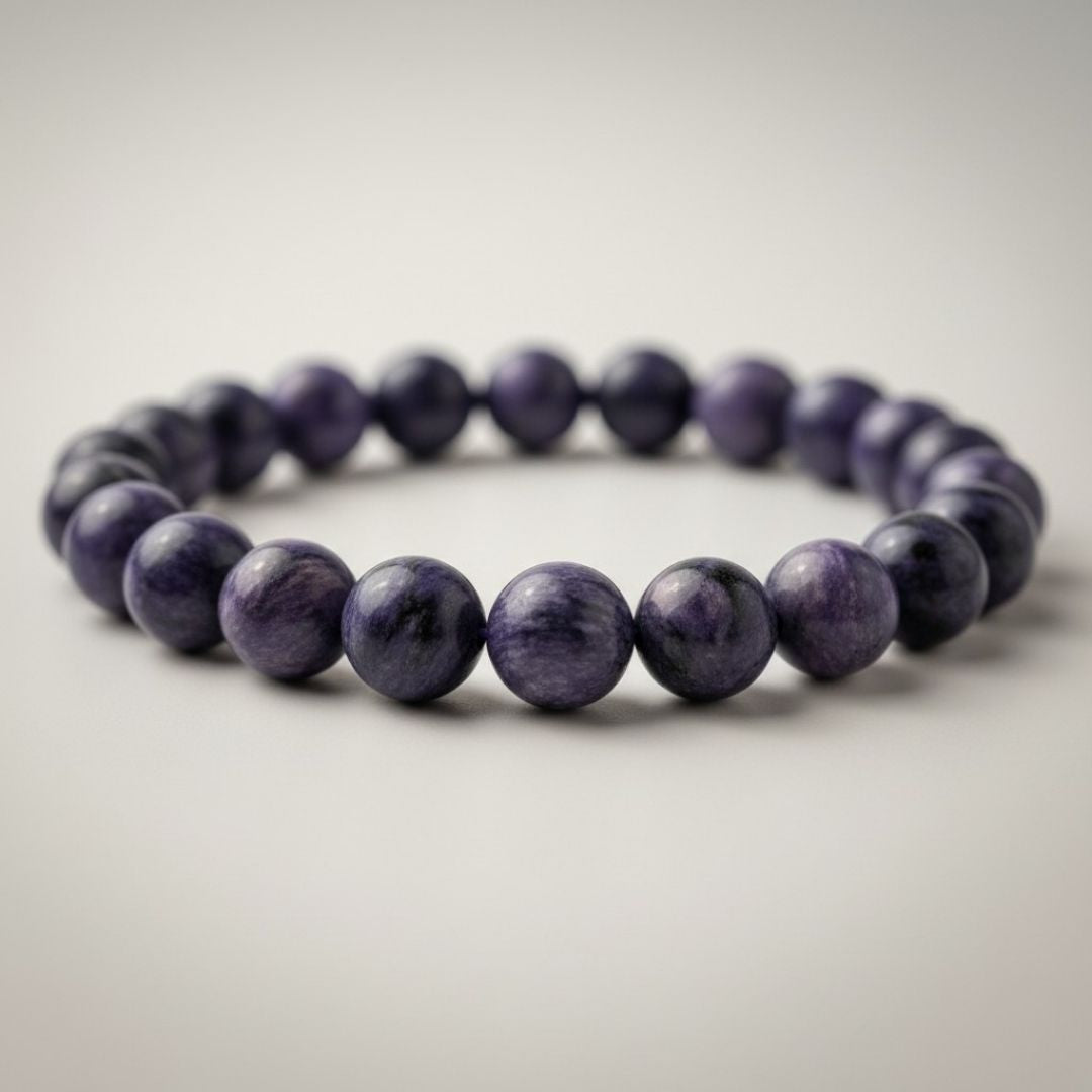 Divine Sansar-Wisdom Bracelet- Lapis Lazuli 5-purple coloured wisdom bracelet lapis lazuli 