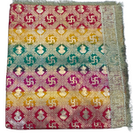 Divine Sansar Chunri Collection-Colorful patterned veil with geometric design on a white background