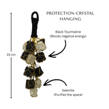 Divine Sansar Protection cystal hanging- Black Tourmaline and Selenite