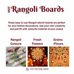 Divine Sansar Rangoli Boards how to fill Rangoli stencil boards