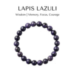 Divine Sansar Wisdom Bracelet- Lapis Lazuli 2-purple coloured lapis lazuli wisdom bracelet-memory focus courage