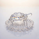 Divine Sansar Wish Fulfilling Crystal Turtle- on a white background