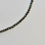 Divine Sansar pyrite crystal anklet closeup