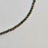Divine Sansar pyrite crystal anklet closeup