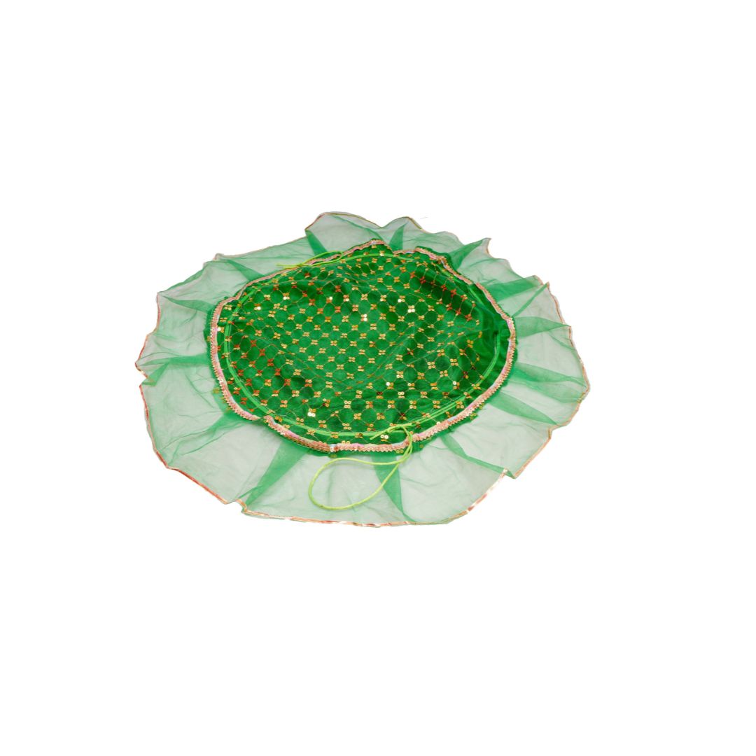 Divine Sansar Elegant Traditional Shagun Potli Green on a white background