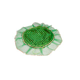 Divine Sansar Elegant Traditional Shagun Potli Green on a white background