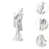 Divine Sansar-Elegant White Krishna Statue Playing Flute with intricate details on a white background