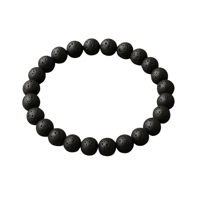Ember Anchor Bracelet — Lava Stone
