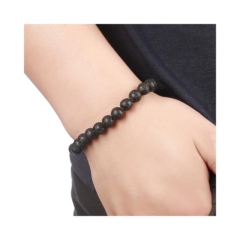 Ember Anchor Bracelet — Lava Stone