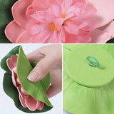 Floating Lotus Flower with Lily Pads | Set of 6