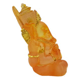 Divine Ganesha Statue | Transparent Orange | 4 Inches