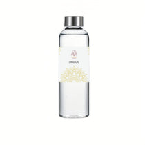 Divine Sansar Gangajal 1 litre glass bottle with a silver cap on a white background