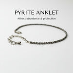 Divine Sansar-Genuine pyrite anklet with lobster clasp on white background – Divine Sansar UAE