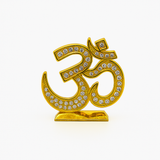 Premium Crystal OM Statue — Gold & Silver variants 7x6cm