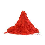 Divine Sansar-Pile of red gulal on a white background