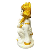 Hanumanji Statue in White & Gold