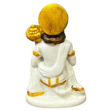 Hanumanji Statue in White & Gold