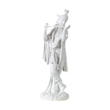 Elegant White Krishna Statue Playing Flute – 24cm x 8cm