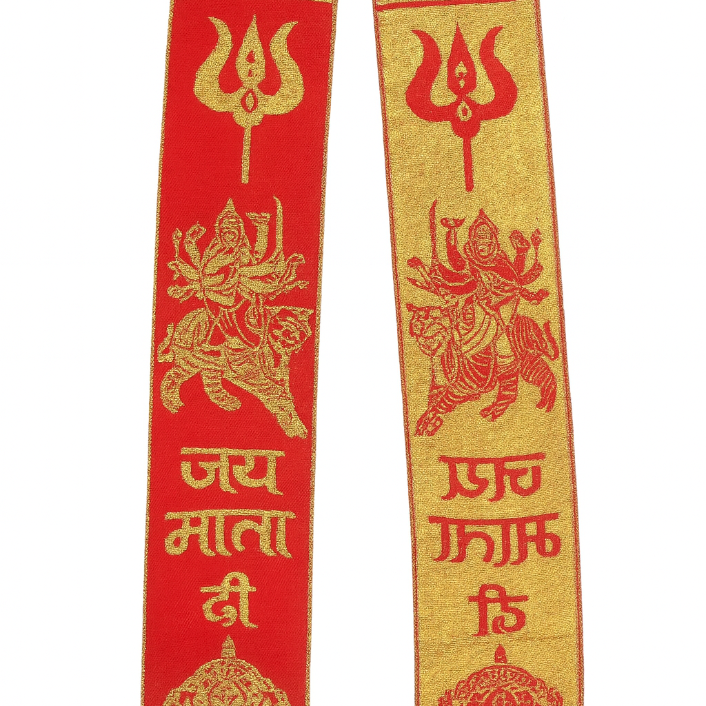 Divine Sansar-Jai Mata Di Patka / Neck Band: Devotional Wear for Jagrata & Bhajans