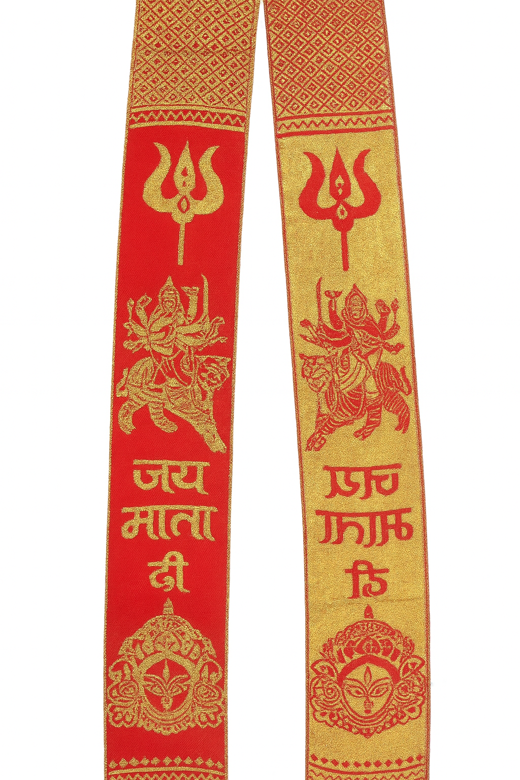 Divine Sansar-Jai Mata Di Patka / Neck Band: Devotional Wear for Jagrata & Bhajans