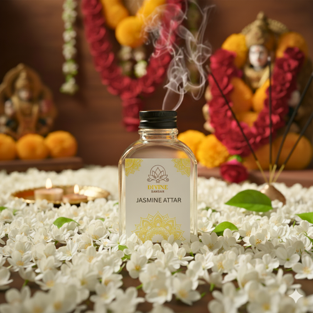 Pooja Attar 100ml – Rose, Sandal, Jasmine & Kesar