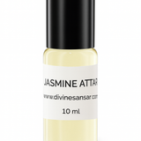 Divine Sansar-Jasmine Attar bottle with black cap on a white background