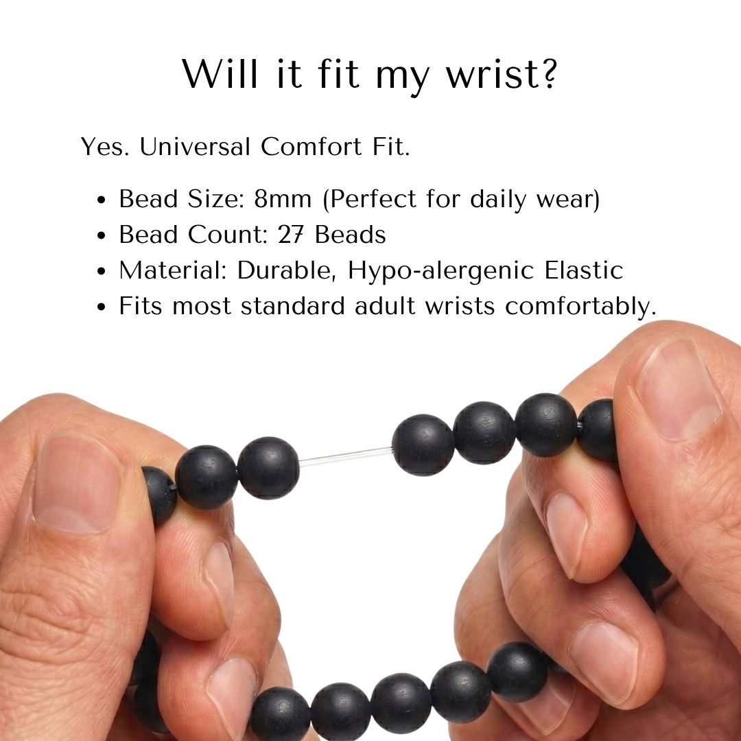 Karungali bracelet wrist size and fit guide - Divine Sansar