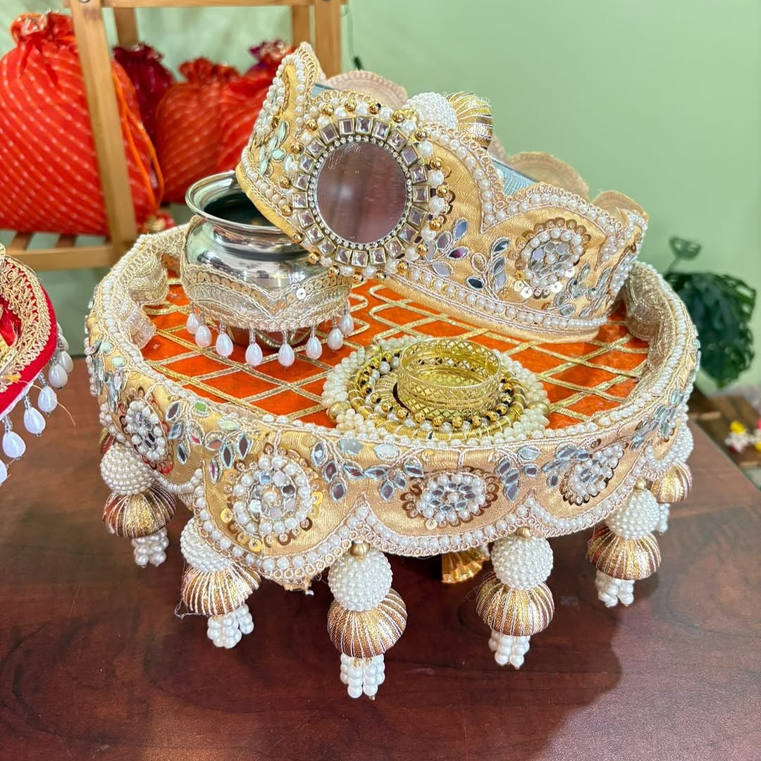 Royal Designer Karwa Chauth Thali Set