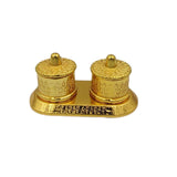 Golden Haldi Kumkum Holder Design 3