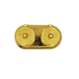 Golden Haldi Kumkum Holder Design 3