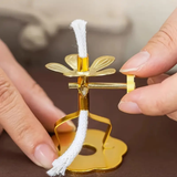 Lantern-Style Diya Stand with Adjustable Wick