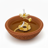 Lantern-Style Diya Stand with Adjustable Wick