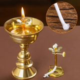 Lantern-Style Diya Stand with Adjustable Wick