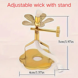 Lantern-Style Diya Stand with Adjustable Wick