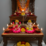 Laxmi Ganesh Idol Pair – 6 cm