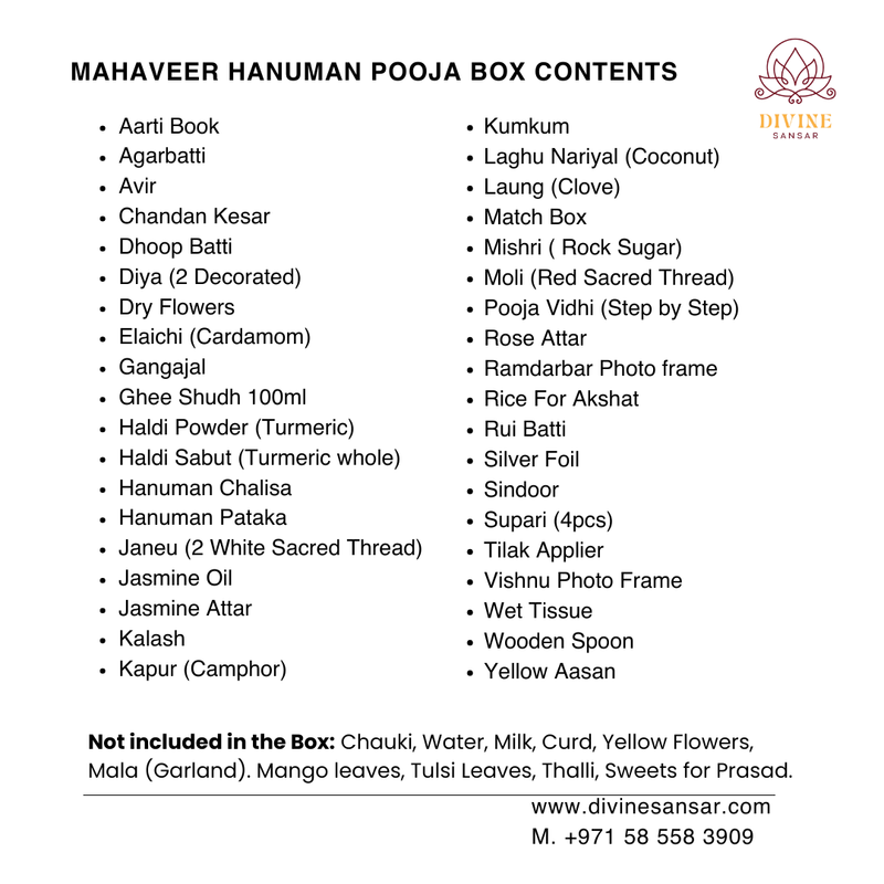 Hanuman Pooja Box