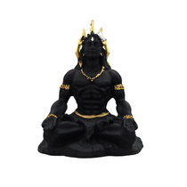 Divine Sansar black and gold Lord Shiva idol 9.5cm for home altar and car dashboard - UAE