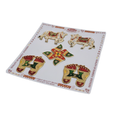 Divine Sansar-Metallic Wall/Door Diwali Décor Set B on a branded sheet