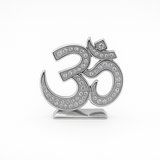 Premium Crystal OM Statue — Gold & Silver variants 7x6cm