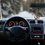 Golden Om Symbol Idol with Sparkling Stones