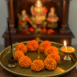 Fresh Orange Marigold — Packet (Bunch) for Puja, Garlands & Event Décor