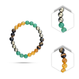 Prosperity Bracelet — Green Aventurine • Citrine • Golden Pyrite • Tiger Eye