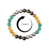 Prosperity Bracelet — Green Aventurine • Citrine • Golden Pyrite • Tiger Eye